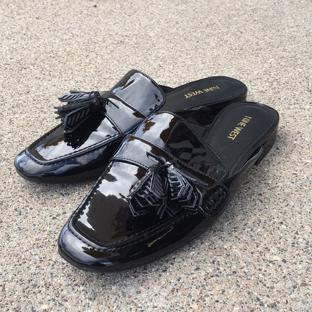 Nine West - Patent Leather Slides - Size 8.5M